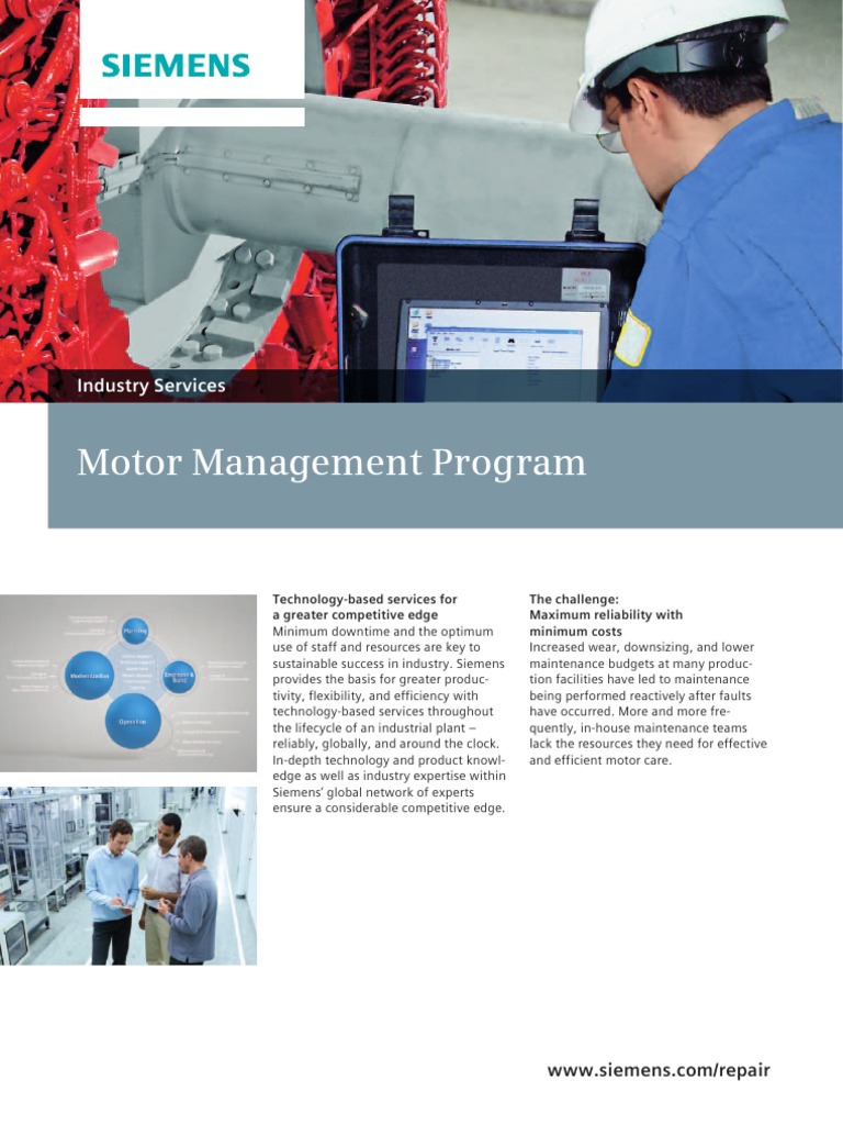 Motor Management Program Industry Services PDF Reliability