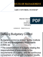 Budgetary Con Trol