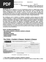 Remittances: Pay Order / Cashier's Cheque / Banker's Cheque