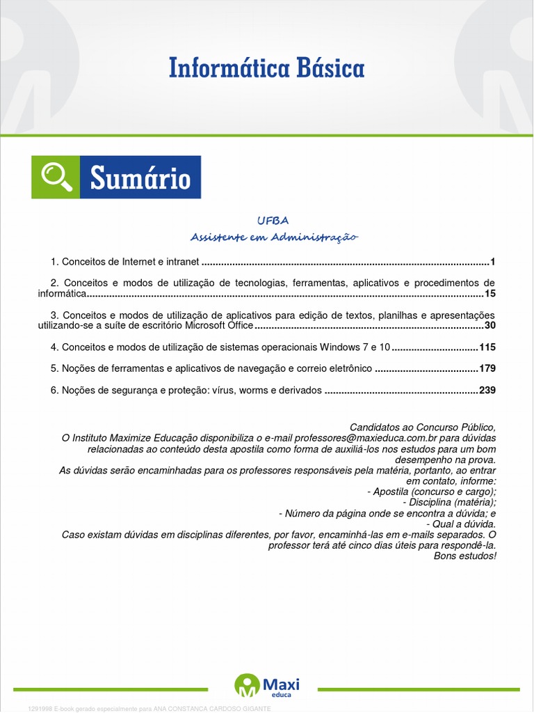 Fundamentos de Informática e Internet | PDF | Protocolo de ...
