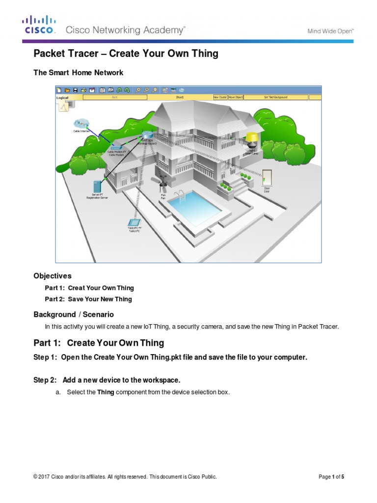 8.1.1.2 Packet Tracer - Create Your Own Thing | PDF | Icon (Computing ...