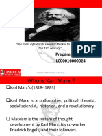 Prepared By: LC00016000024: "The Most Influential Socialist Thinker To Emerge in The 19 Century"