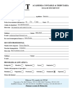 Fichas Inscripción ACT - PDF Enivar
