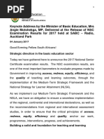 Download Ministers Speech - 2017 Nsc Examination Results by eNCAcom SN368419986 doc pdf