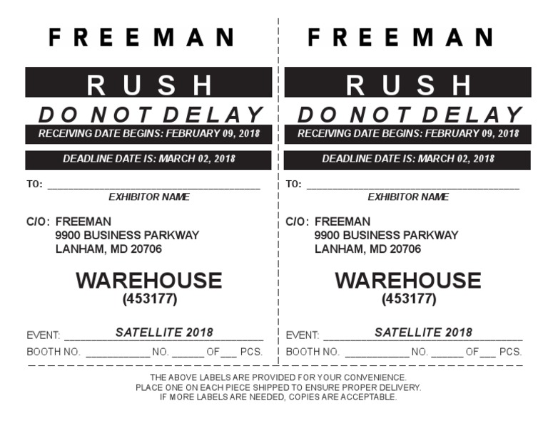 Shipping Labels Warehouse | PDF