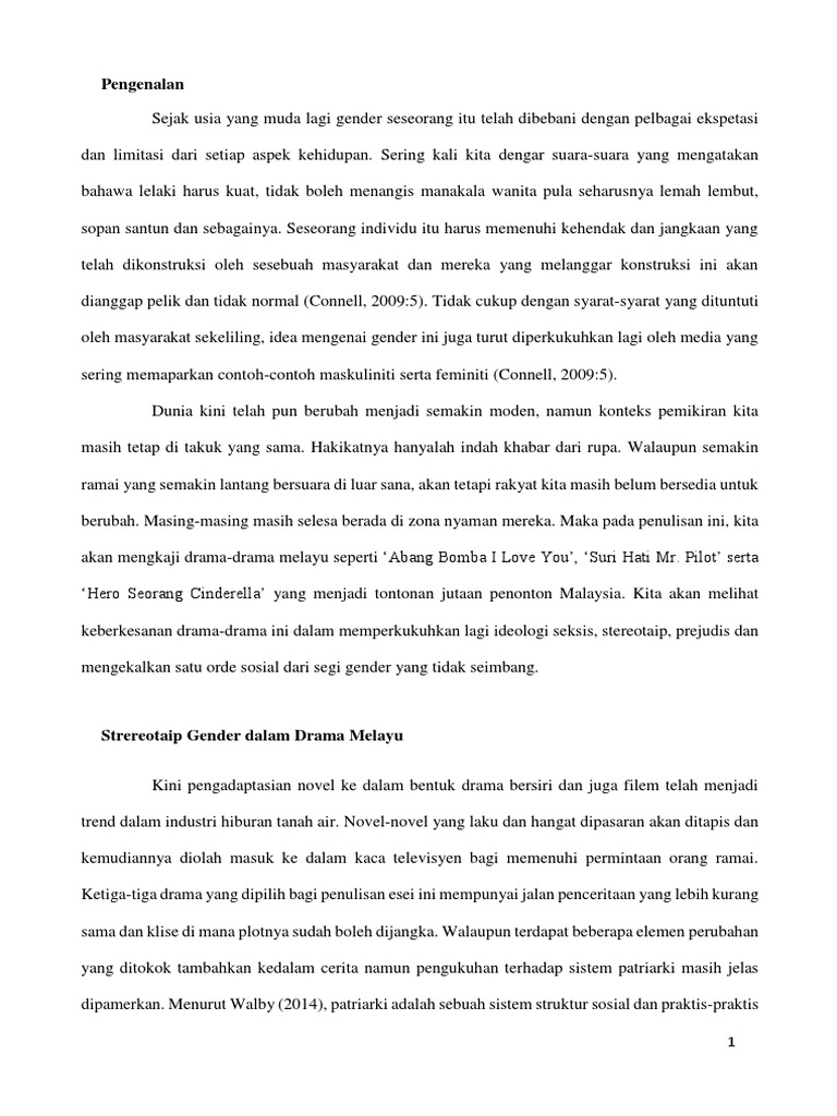 Strereotaip Gender Dalam Drama Melayu Pdf