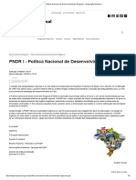 Política Nacional de Desenvolvimento Regional - Integração Nacional