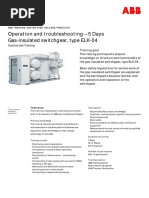 Operation and Troubleshooting - 5 Days: Gas-Insulated Switchgear, Type ELK-04