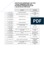 Senarai Aktiviti Ihya 2016