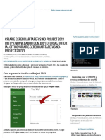 Tarefas No Project 2013 - Tutorial - BABOO