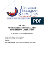 SBL1023 Techniques in Biological and Biochemistry Laboratory