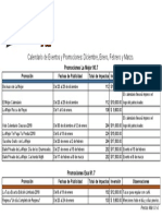 Calendario de Eventos y Promociones Exa y La Mejor