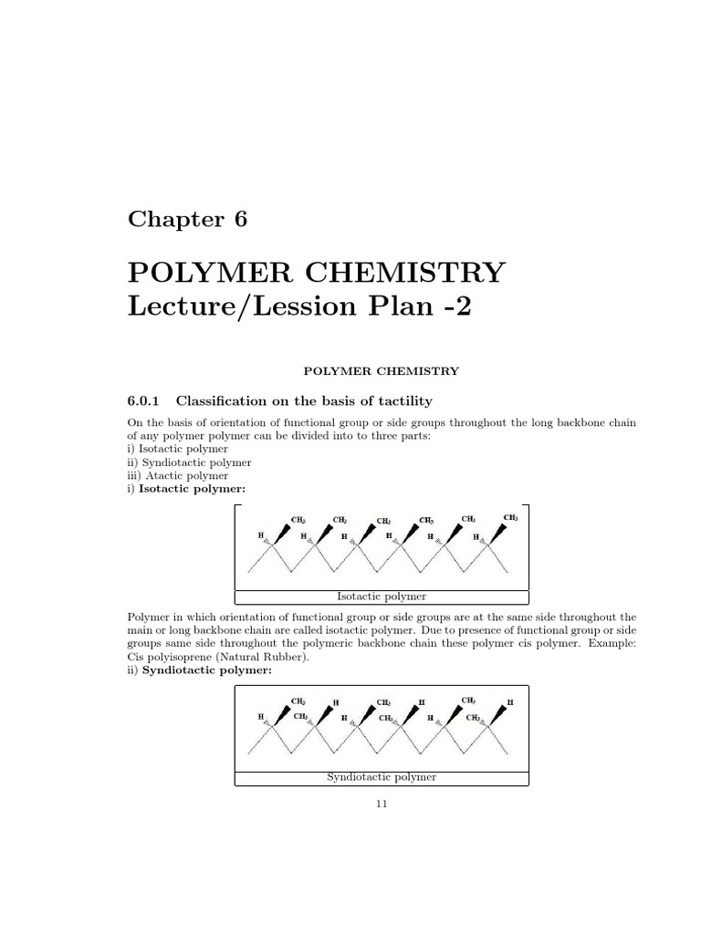 Polymer Chemistry for Students | PDF | Polymerization | Polymers