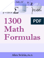 1300 Math Formulas by Alex Svirin