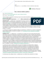 Clasificación de La Diabetes Mellitus y Síndromes Diabéticos Genéticos - UpToDate PDF