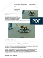 Distributor Floor Hardener Terpercaya & Berkualitas - 0821 1372 4737