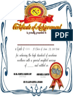 Certificate of Achivement
