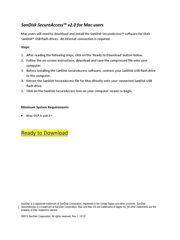 DownloadForMac SanDiskSecureAccessV2.0 PDF | PDF