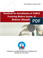 Standards For Accreditation of CLINICS Practicing Modern System of Medicine (Allopathy)