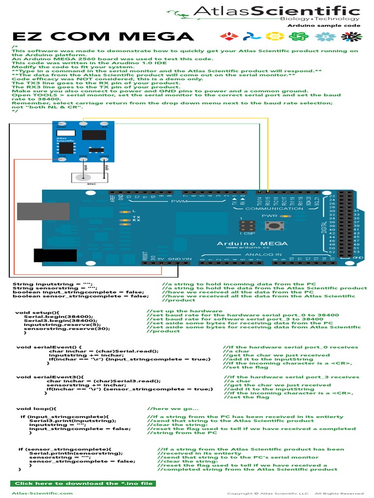 Arduino Sample Code EZ COM MEGA PDF | PDF | Arduino | Computer Hardware