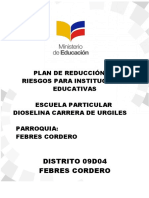 Plan de Reducción de Riesgos Escuela Particular Cantón Chilla - Actualizado