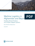 Wartime Logistics in Afghanistan and Beyond