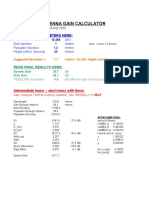 Periscope antenna gain calculator for 10.368 GHz dish