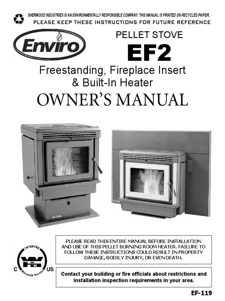 C 10565 Instruction Ef2 Domestic Owners Manual Stove Chimney