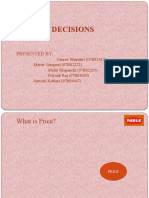Pricing Decisions: Presented by