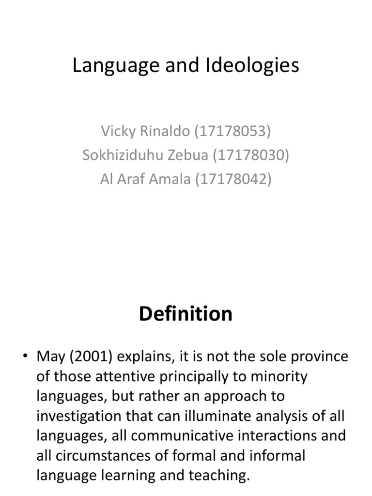 Understanding Language Ideologies | PDF | Linguistics | Quantitative ...