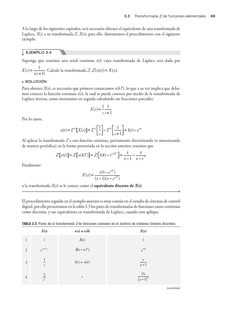 Tabla Transformada z | Relaciones matematicas | Análisis de Fourier