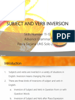 Subject and Verb Inversion