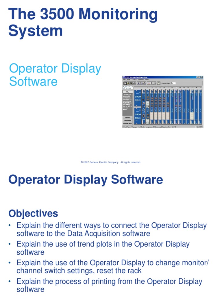The 3500 Monitoring System: Operator Display Software | PDF | Computer ...