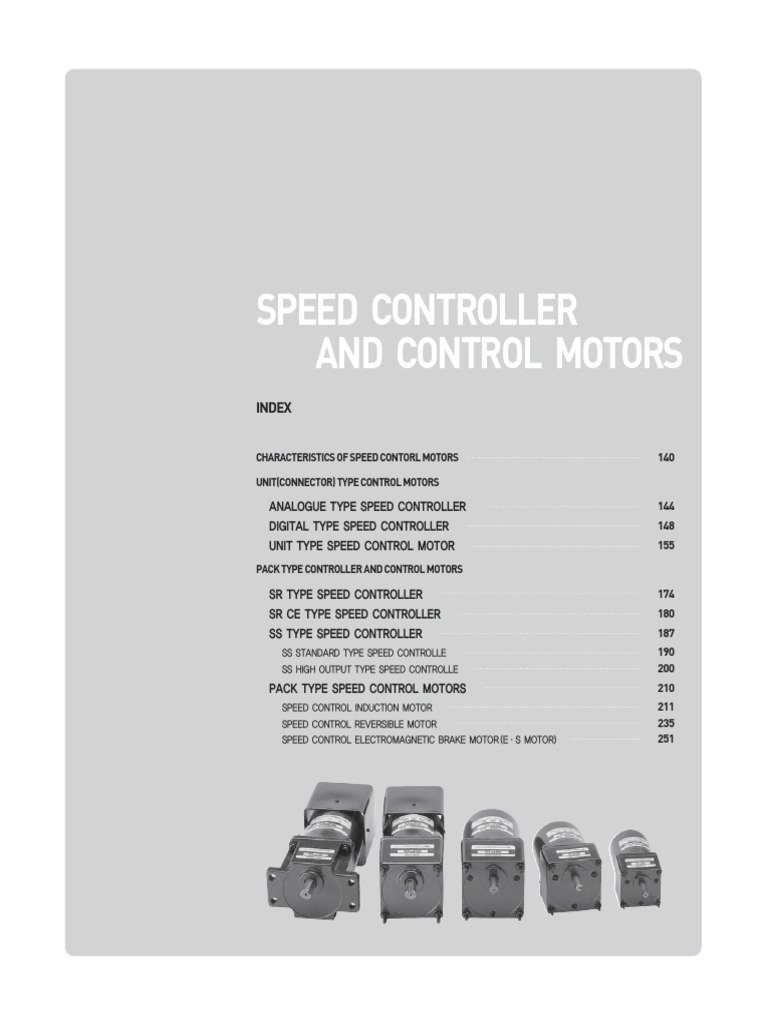 Speed Control Motors Overview | PDF | Electrical Equipment | Electronics