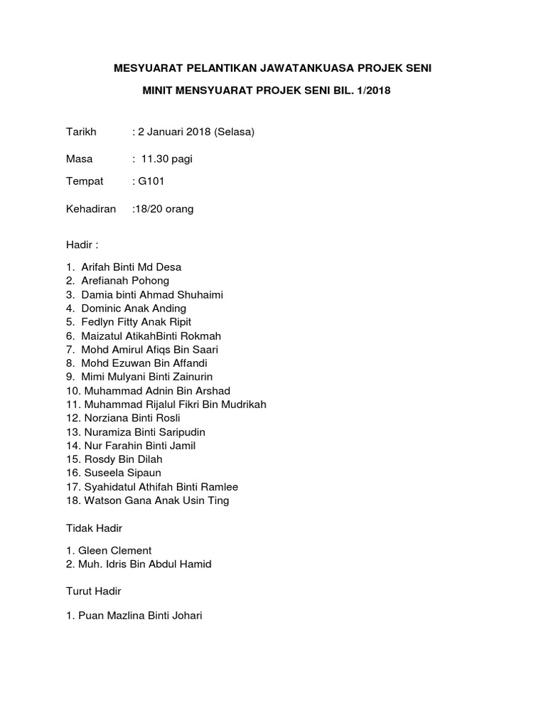 Contoh Surat Pelantikan Ajk Surau
