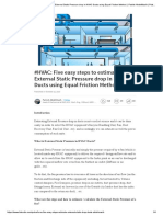 #HVAC - Five Easy Steps To Estimate External Static Pressure Drop in HVAC Ducts Using Equal Friction Method