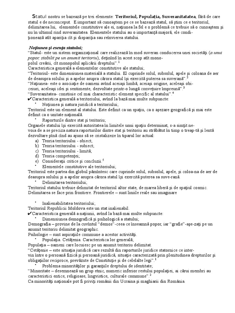 Caracteristicile Statului | PDF