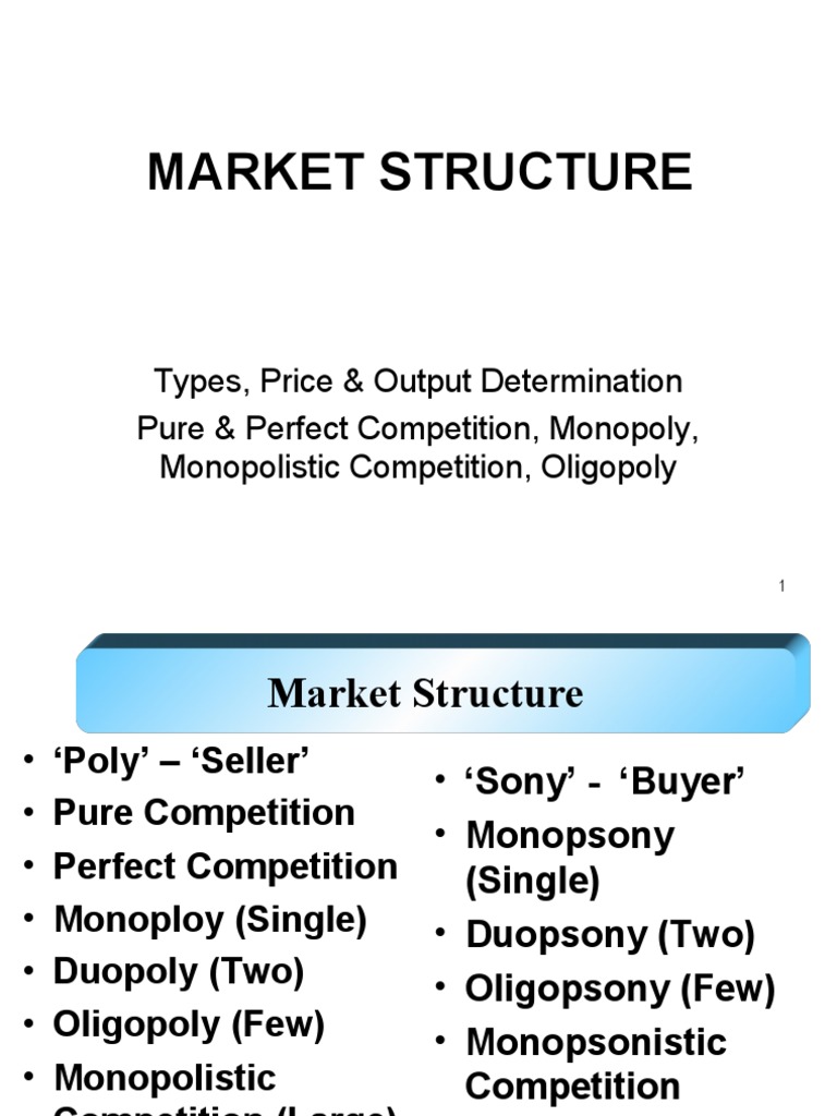 Market Structure 1 | PDF | Perfect Competition | Monopoly
