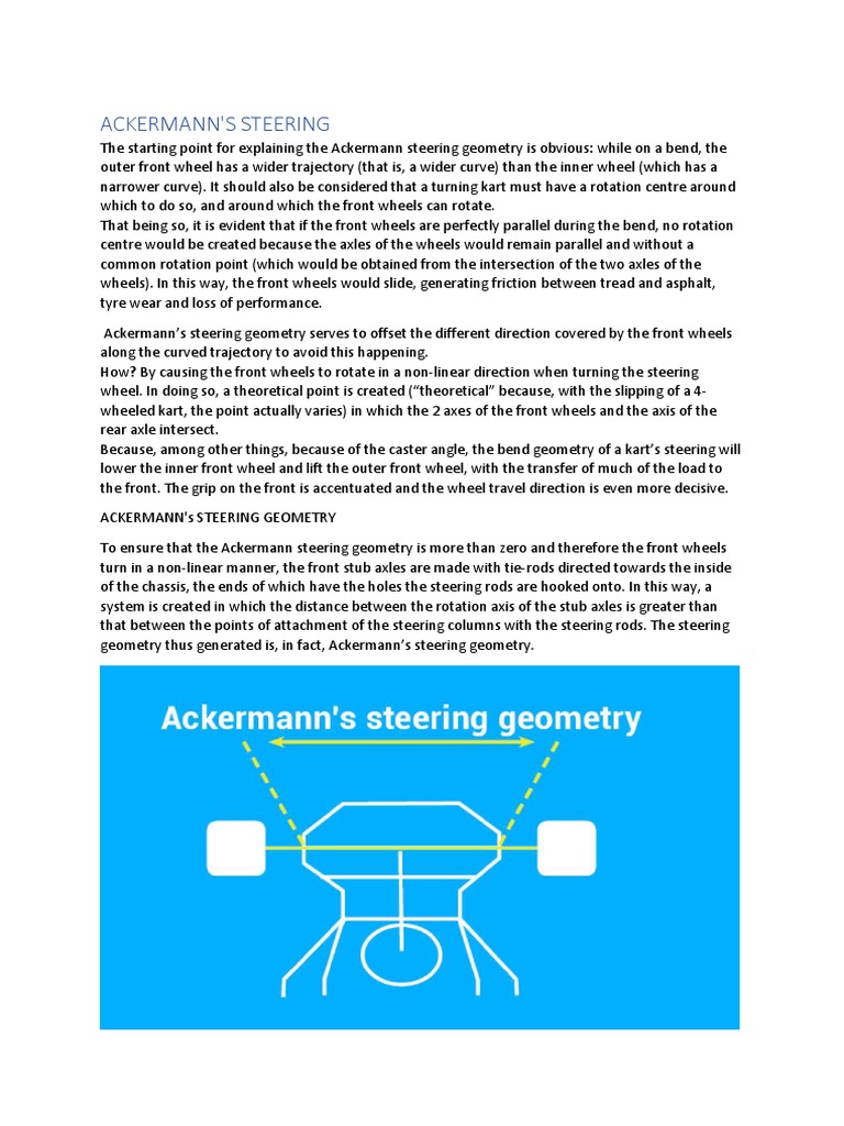 Ackermann Steering | PDF | Steering | Rotation