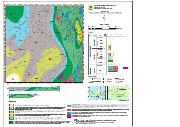 Peta Geologi Tabalong Dan Sekitarnya | PDF