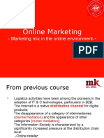 Marketing Mix in The Online Environment