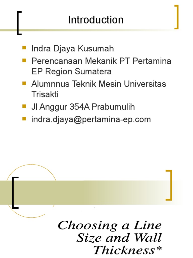 Kriteria Perancangan Pemipaan Migas | PDF