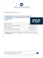 ICH Guideline Q12 on Technical and Regulatory Considerations for Pharmaceutical Product Lifecycle Management