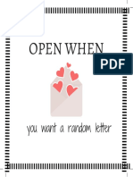 You Want To Open A Letter