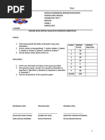 Form 1 English Mid Year Exam 2018