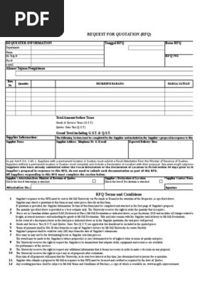 Rfq Template Final