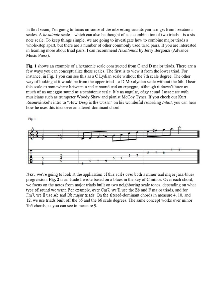 Hexatonic Scales PDF Scale (Music) Chord (Music)