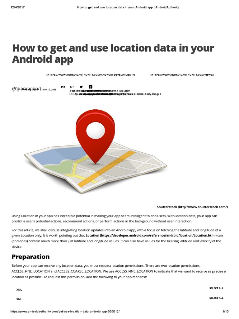 How To Get And Use Location Data In Your Android App Androidauthority Mobile App Google Play