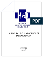 Manual de Indicadores de Un Hospital
