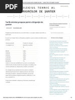 Tarife Minime Propuse Pentru Dirigenţie de Şantier - Colegiul Tehnic Al Diriginţilor de Şantier